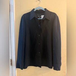 Elegant Linda Allard Ellen Tracy Black Garment Top, size 16